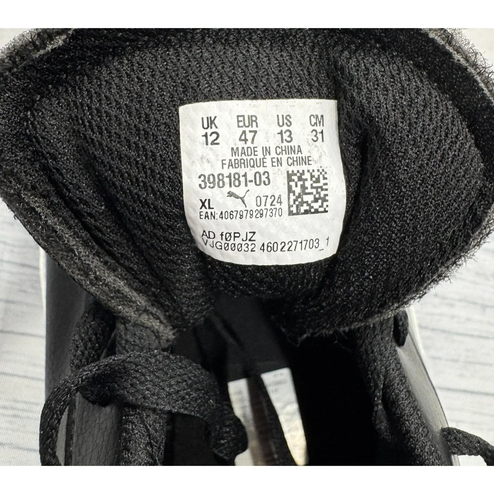 NEW Puma 9T Trainers Sneaker Shoe Mens US 13‎ EUR 47 Black Soccer Futbol